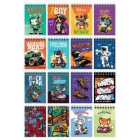 Блокнот 40л А7 65х100мм гребень BG МИКС для мальчиков 1/48/192