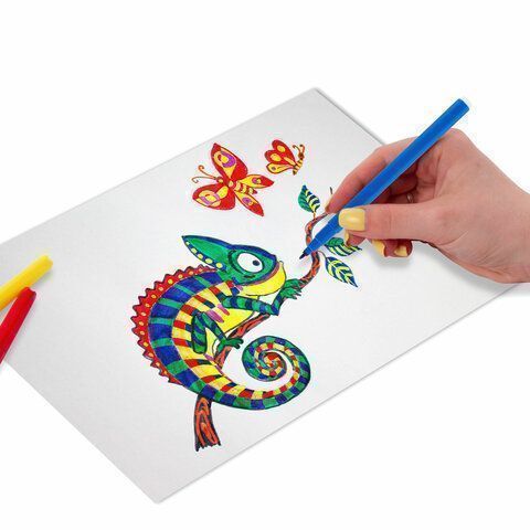 Фломастеры 10цв смываемые вентилируемый колпачок CENTROPEN Пингвины 1/24